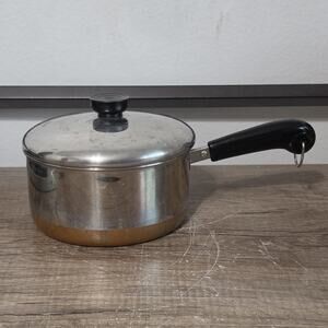 Vintage Revere Ware 2 Qt Saucepan Copper Bottom With Lid